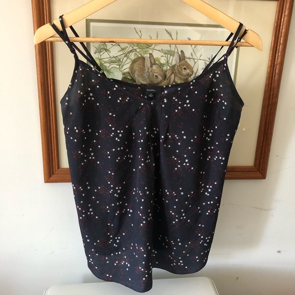 Talula Aritzia Navy Blue Flower Camisole tank - Picture 4 of 11
